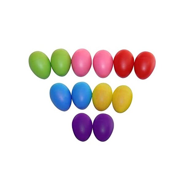 Eierfarben: rot, blau, grün, lila, gelb und pink