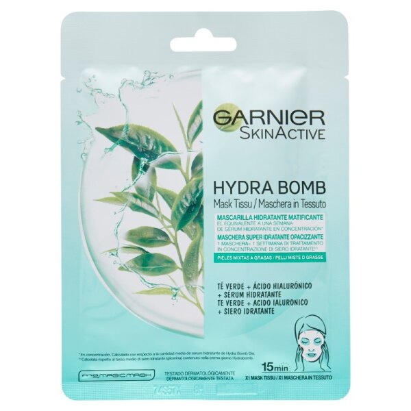 Garnier SkinActive Hydra Bomb Eintrübende Gesichtsmaske mit grünem Tee