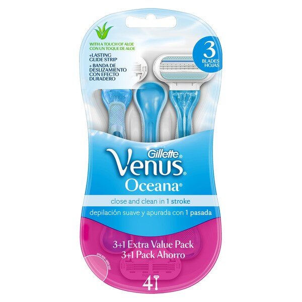 Venus Oceana Damenklingeln  3 Rasierer + 1 Gratis